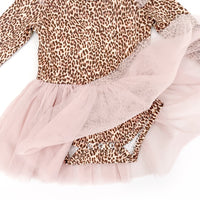 Tulle Flutter Long Sleeve Tutu Onesie - HUNTER