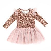 Tulle Flutter Long Sleeve Tutu Onesie - HUNTER