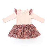 Tulle Flutter Long Sleeve Tutu Onesie - MADISON