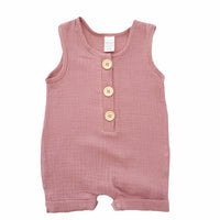 COTTON MUSLIN Romper - TERRACOTTA