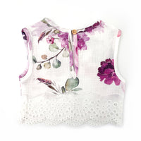COTTON MUSLIN Lace Top - HARPER