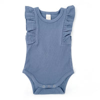 Shimmy Wide Ribbed Tank Onesie/Top - OCEAN