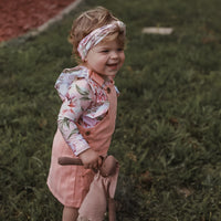 Hazel Cord Pinafore Dress - PEACH