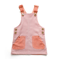 Hazel Cord Pinafore Dress - CANDY FLOSS