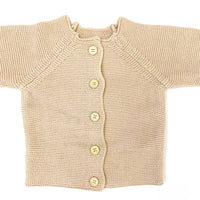 Poppy Knitted Cardigan - ALMOND