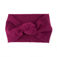 BASICS Ribbed Knot Headband - EGGPLANT