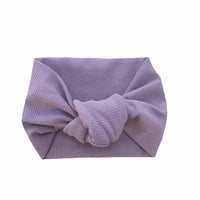 Ribbed Knot Headband - DUSTY PURPLE