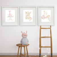 She Leaves A Little Sparkle Trio Personalised Printable Artwork