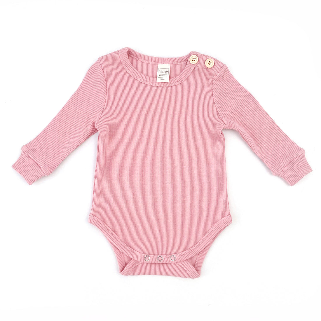 BASICS THICK Ribbed Onesie/Top - SALMON PINK