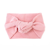 BASICS THICK Ribbed Knot Headband - SALMON PINK