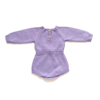 Secret Garden Long Sleeve Knitted Romper - LILAC
