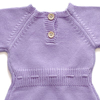 Secret Garden Long Sleeve Knitted Romper - LILAC