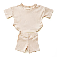 Easy Set Wide Ribbed - ALMOND