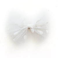 Tulle Hair Clip - WHITE POLKA DOTS