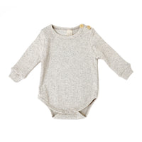 BASICS THICK Ribbed Long Sleeve Onesie/Top - CLOUD