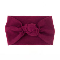 BASICS THICK Ribbed Knot Headband - EGGPLANT