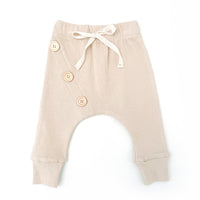 BASICS THICK Ribbed Pant - ALMOND