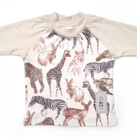 Swim Long Sleeve Rashie - WILD LIFE