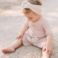 Ribbed Jumpsuit - BLUSH & EGGSHELL
