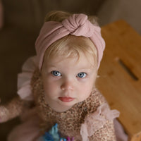 BASICS THICK Ribbed Knot Headband - PEARL
