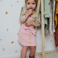 Heidi Mini Cord Skirt - PINK