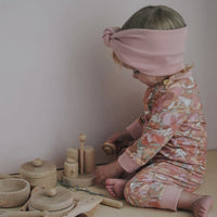 BASICS THICK Ribbed Knot Headband - SALMON PINK