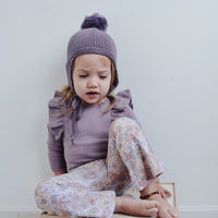 Knitted Beanie - MAUVE