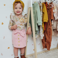 Heidi Mini Cord Skirt - PINK