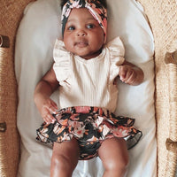 Shimmy Wide Rib Tank Onesie/Top - ALMOND