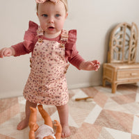 BASICS THICK Shimmy Ribbed Long Sleeve Onesie/Top - ROSEWOOD