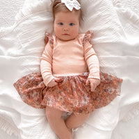 Tulle Flutter Long Sleeve Tutu Onesie - MADISON