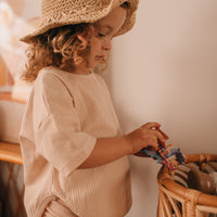 Easy Top Wide Ribbed - ALMOND