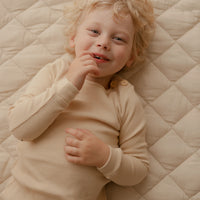 BASICS THICK Ribbed Onesie/Top - ALMOND