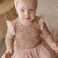 Tulle Flutter Long Sleeve Tutu Onesie - HUNTER