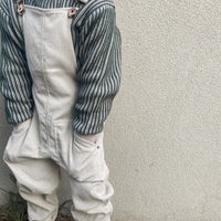 Hudson Cord Overalls - STONE