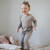 BASICS Ribbed Onesie/Top - DUSTY GREY