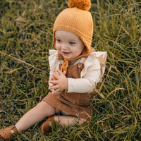 Hazel Cord Pinafore Dress - TAN