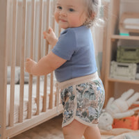 BASICS Wide Ribbed Short Sleeve Onesie/Top - OCEAN