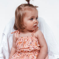 COTTON MUSLIN Ruffle Playsuit - EMMA