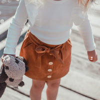 Heidi Mini Cord Skirt - TAN
