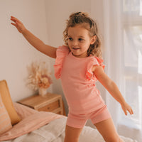 Shimmy Wide Rib Tank Onesie/Top - CORAL