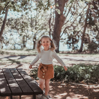 Heidi Mini Cord Skirt - TAN