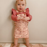 BASICS THICK Shimmy Ribbed Long Sleeve Onesie/Top - ROSEWOOD