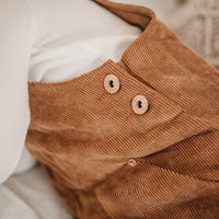 Hazel Cord Pinafore Dress - TAN