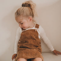 Hazel Cord Pinafore Dress - TAN