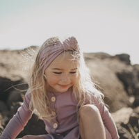 Ribbed Knot Headband - DUSTY PURPLE