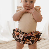 Shimmy Wide Rib Tank Onesie/Top - ALMOND