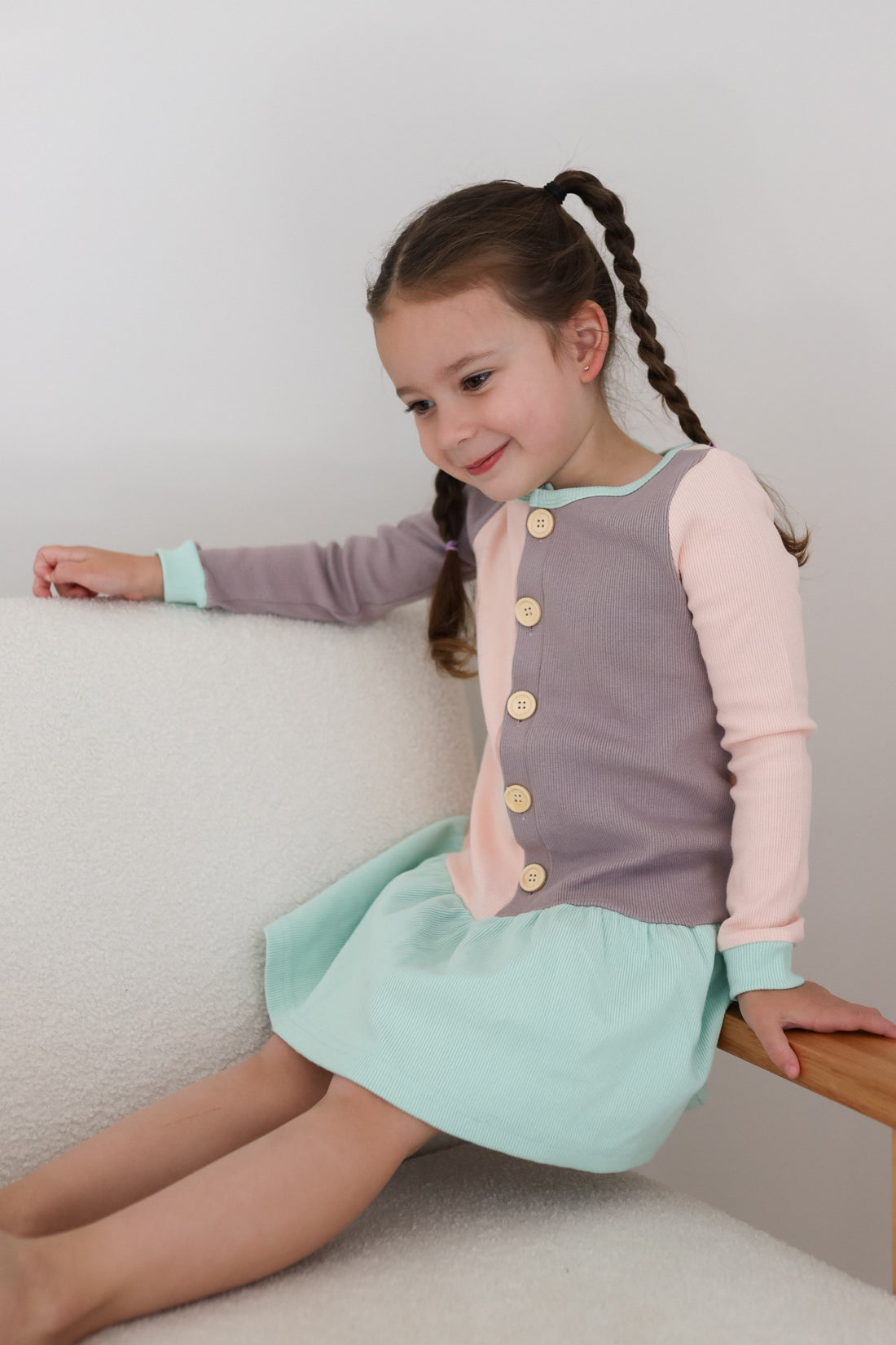 BASICS Long Sleeve Dress - SORBET