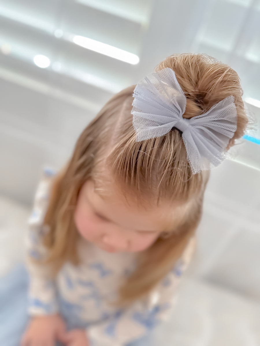 Tulle Hair Clip -  DUSTY BLUE