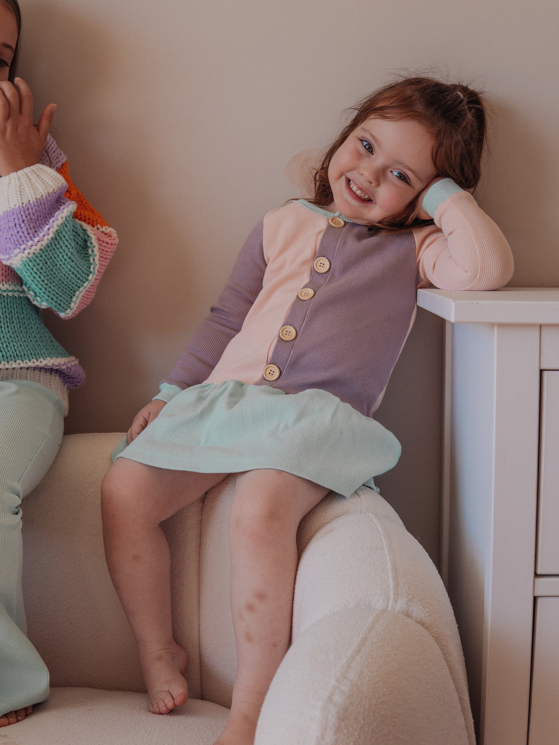 BASICS Long Sleeve Dress - SORBET